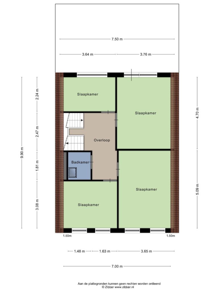 Gouda – Fluwelensingel 76 – Plattegrond 3