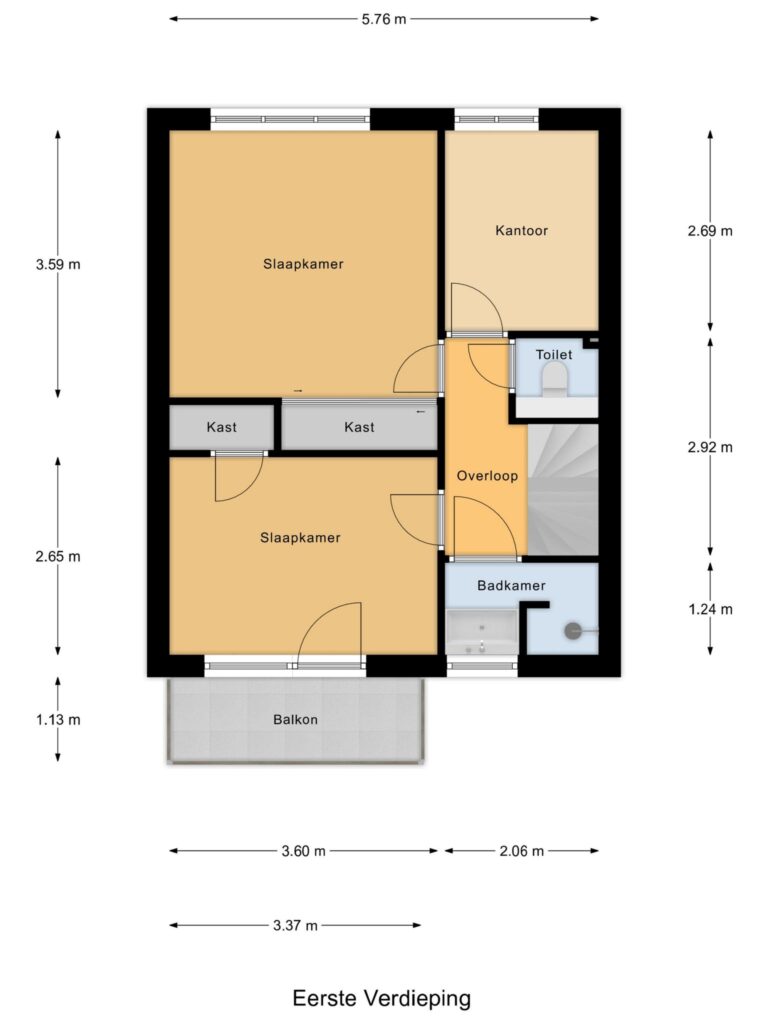 Boskoop – Dr. Boomstraat 6 – Plattegrond 2