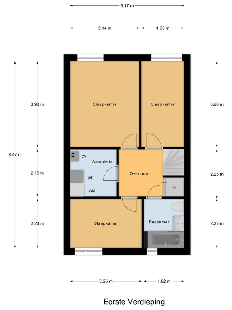 Gouda – Hofpoldersingel 55 – Plattegrond 3