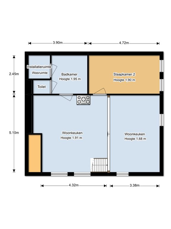 Gouda – Lage Gouwe 136 – Plattegrond 2