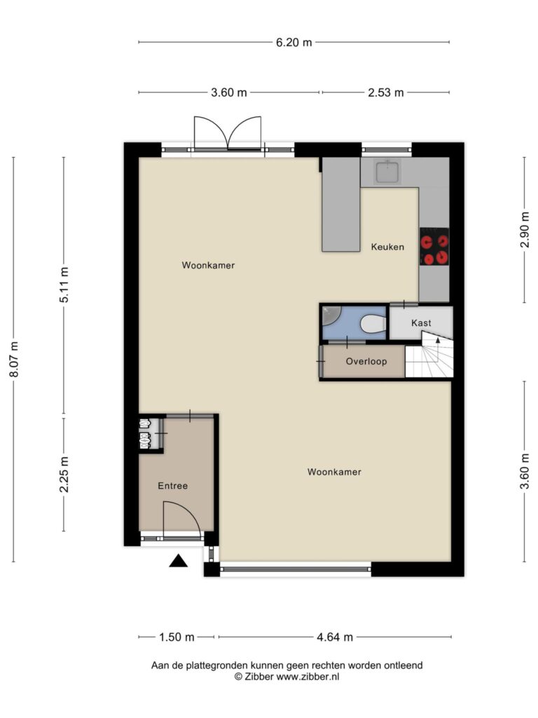 Reeuwijk – Hanegevecht 8 – Plattegrond 2