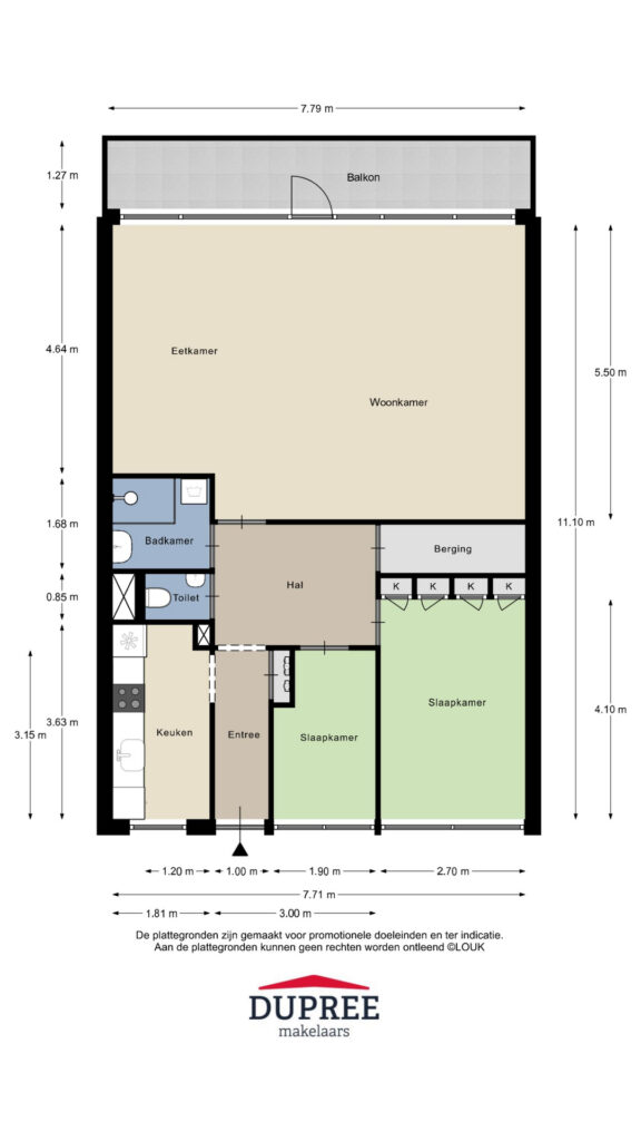 Rotterdam – Andre Gideplaats 397 – Plattegrond