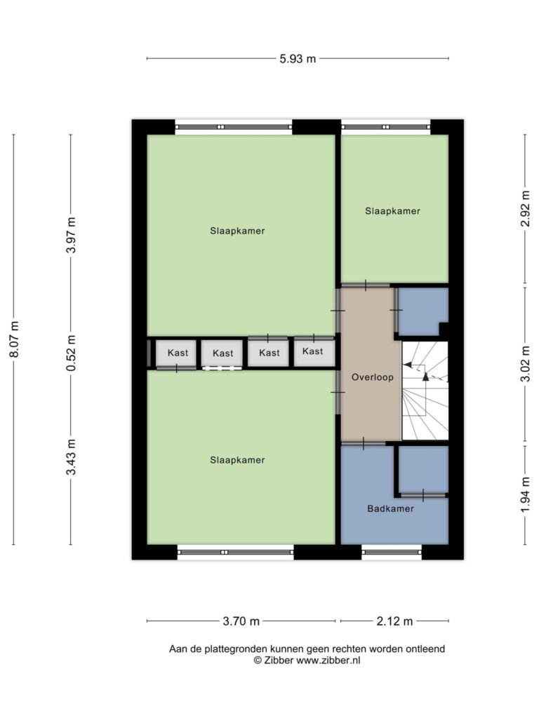 Waddinxveen – Beethovenlaan 6 – Plattegrond 3