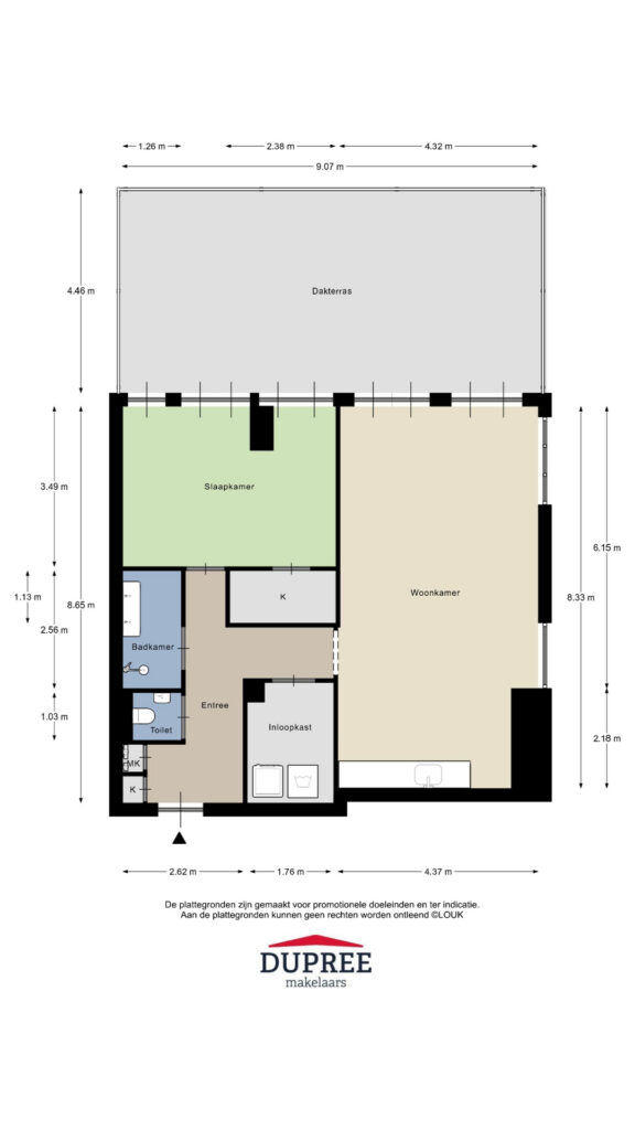 Rotterdam – Van Vollenhovenstraat 3-508 – Plattegrond