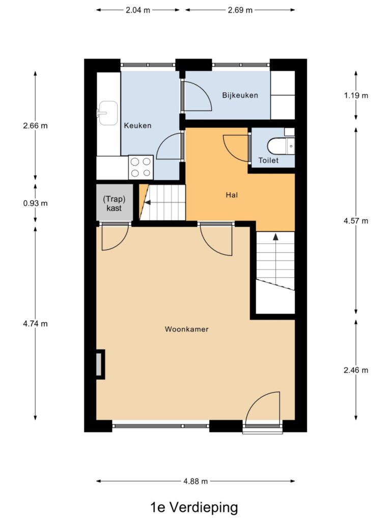 Gouda – Frederik Hendriklaan 62 – Plattegrond