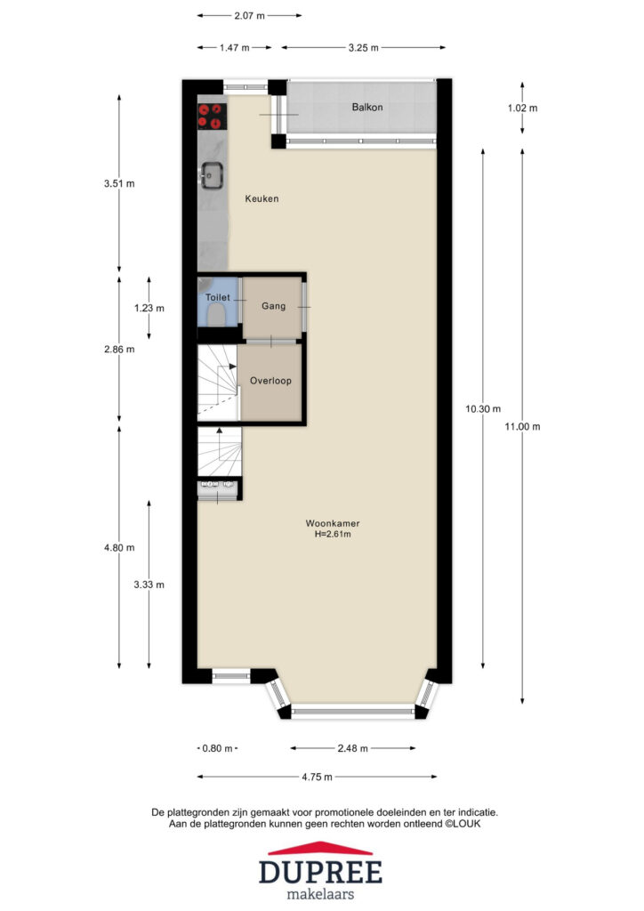 Rotterdam – Insulindestraat 117B 02 – Plattegrond