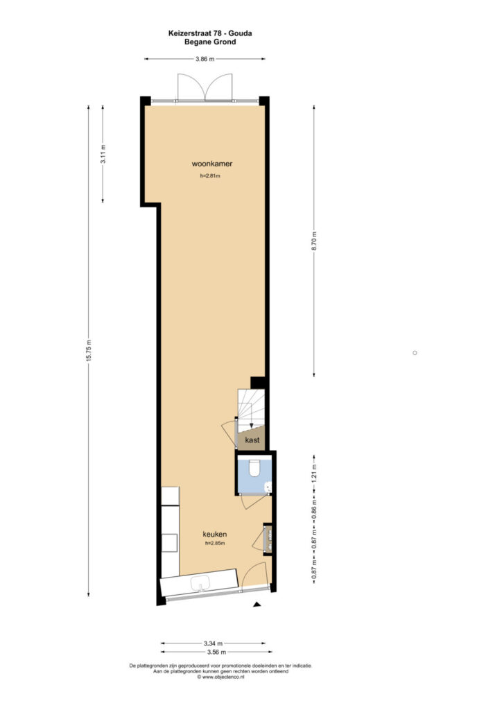 Gouda – Keizerstraat 78 – Plattegrond