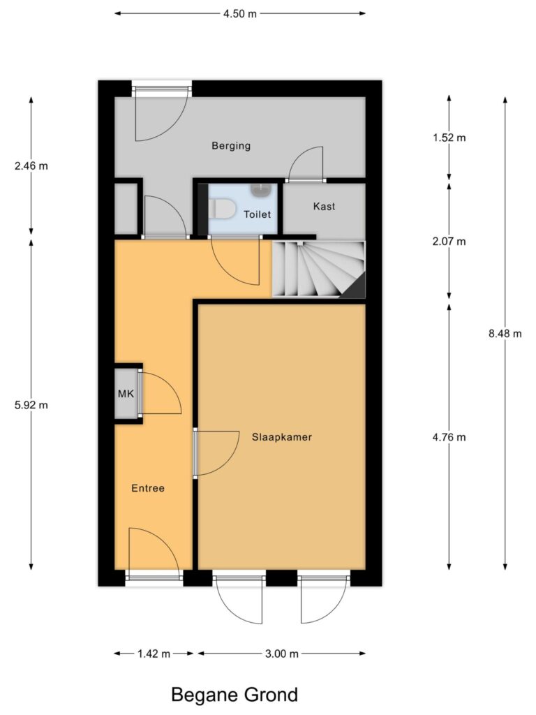 Gouda – Kandeelstraat 4 – Plattegrond