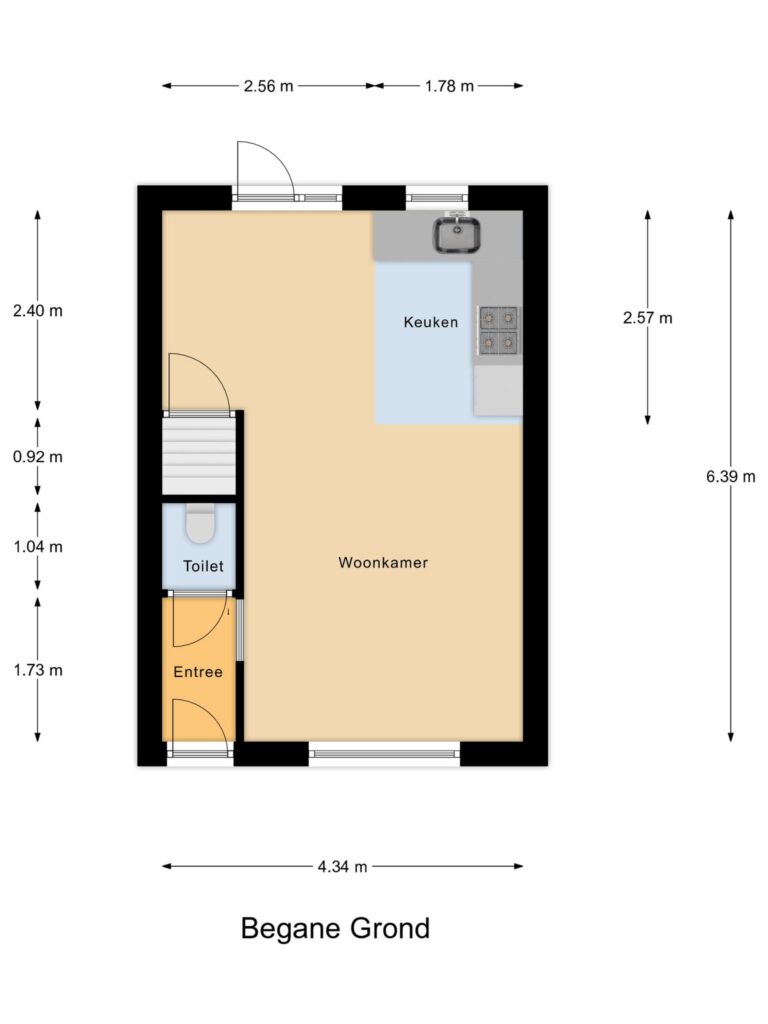 Gouda – Constantijn Huygensstraat 33 – Plattegrond 2