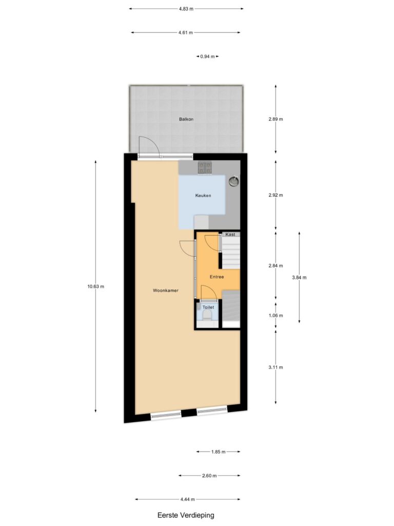 Gouda – Wilhelminastraat 60 – Plattegrond