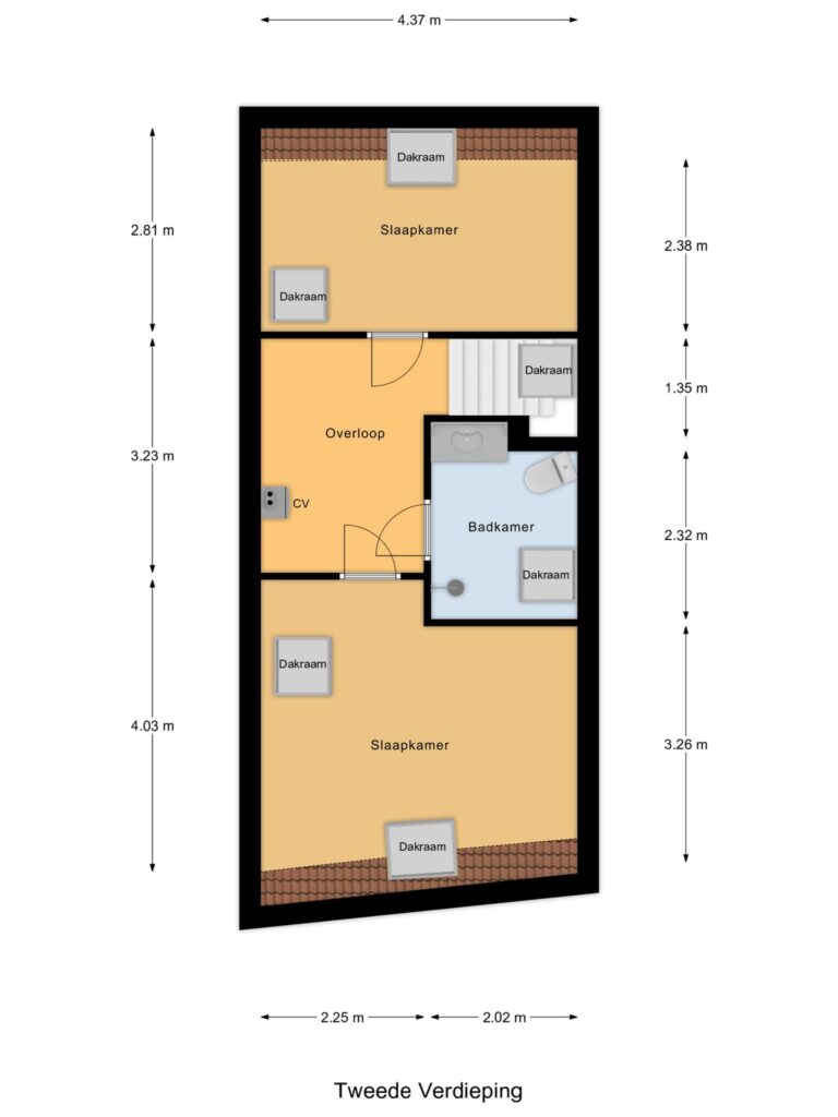 Gouda – Wilhelminastraat 60 – Plattegrond 3