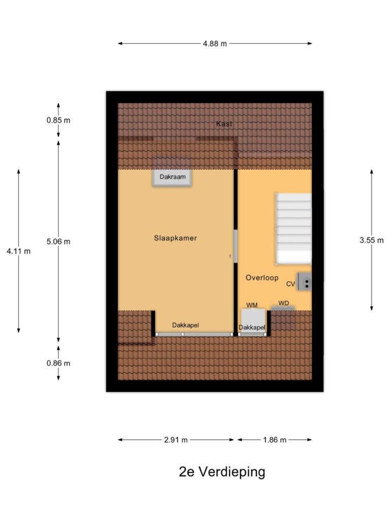 Gouda – van der Palmstraat 112 – Plattegrond 4