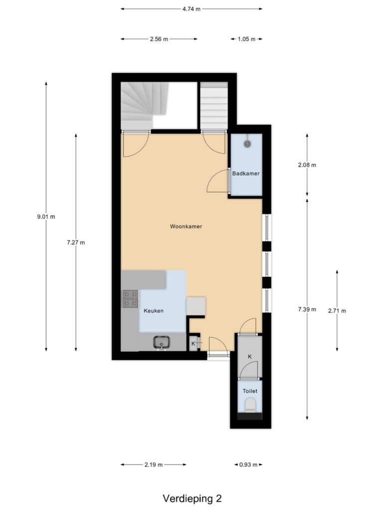 Gouda – Korte Vest 1 – Plattegrond