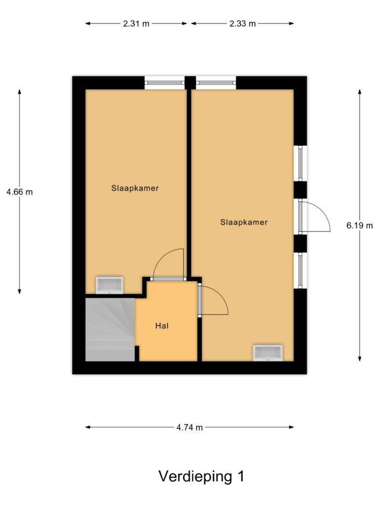 Gouda – Korte Vest 1 – Plattegrond 2