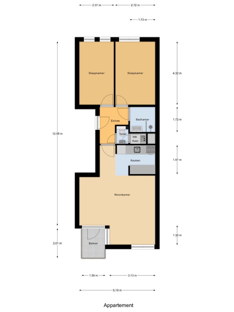 Gouda – Lange Noodgodsstraat 68 – Plattegrond 2