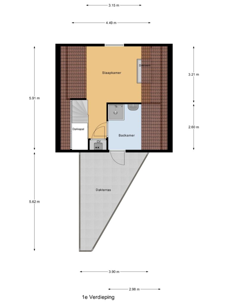 Bergambacht – Badhuisstraat 1 – Plattegrond