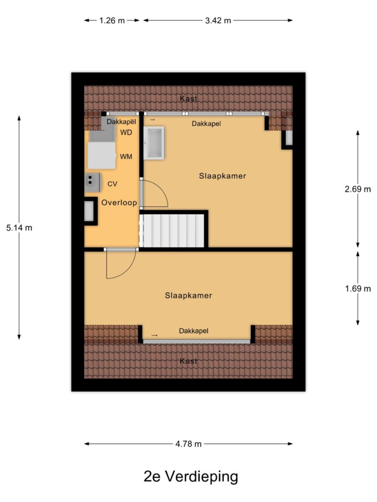 Gouda – Gravin Jacobastraat 32 – Plattegrond 2