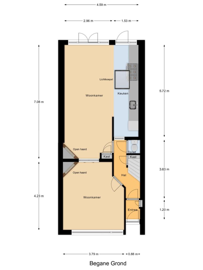 Gouda – Gravin Jacobastraat 32 – Plattegrond